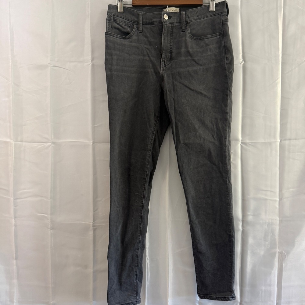 Madewell Roadtripper High Rise Skinny Jeans Faded Black Denim 29 Fit 30x29
